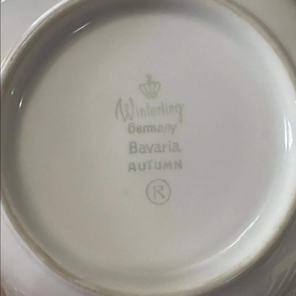 Winterling Bavaria Germany Autumn Leaves Set of 4 Fruit Dessert Bowls 5.5